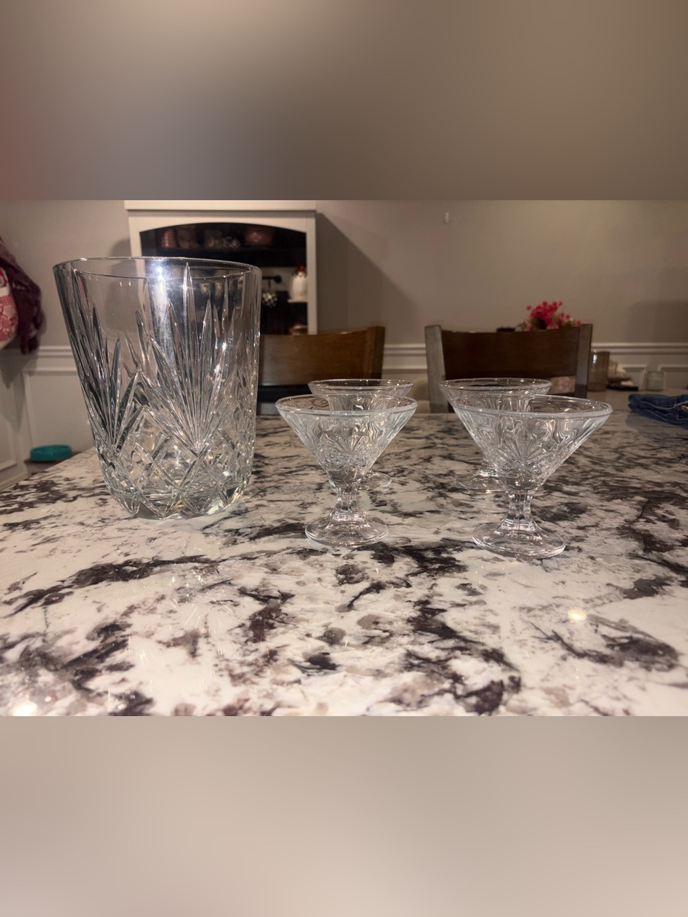 Godinger Dublin Set of 4 Crystal Martini Glasses